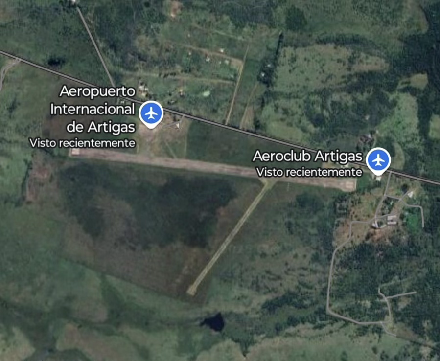 Plano del aeródromo del Aero Club Artigas, Artigas